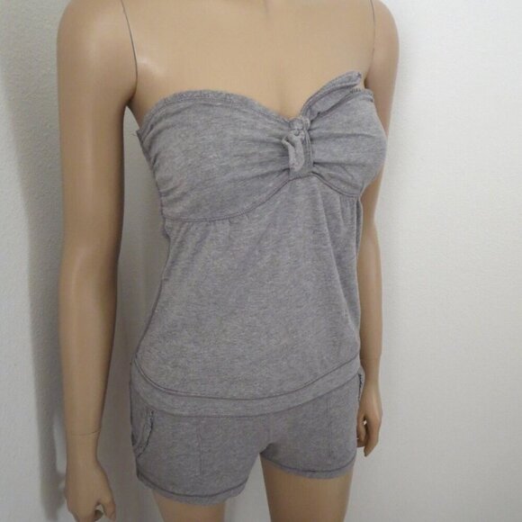 NWT Hollister Womens Strapless Romper Jumper Size Small Gray - Picture 3 of 6